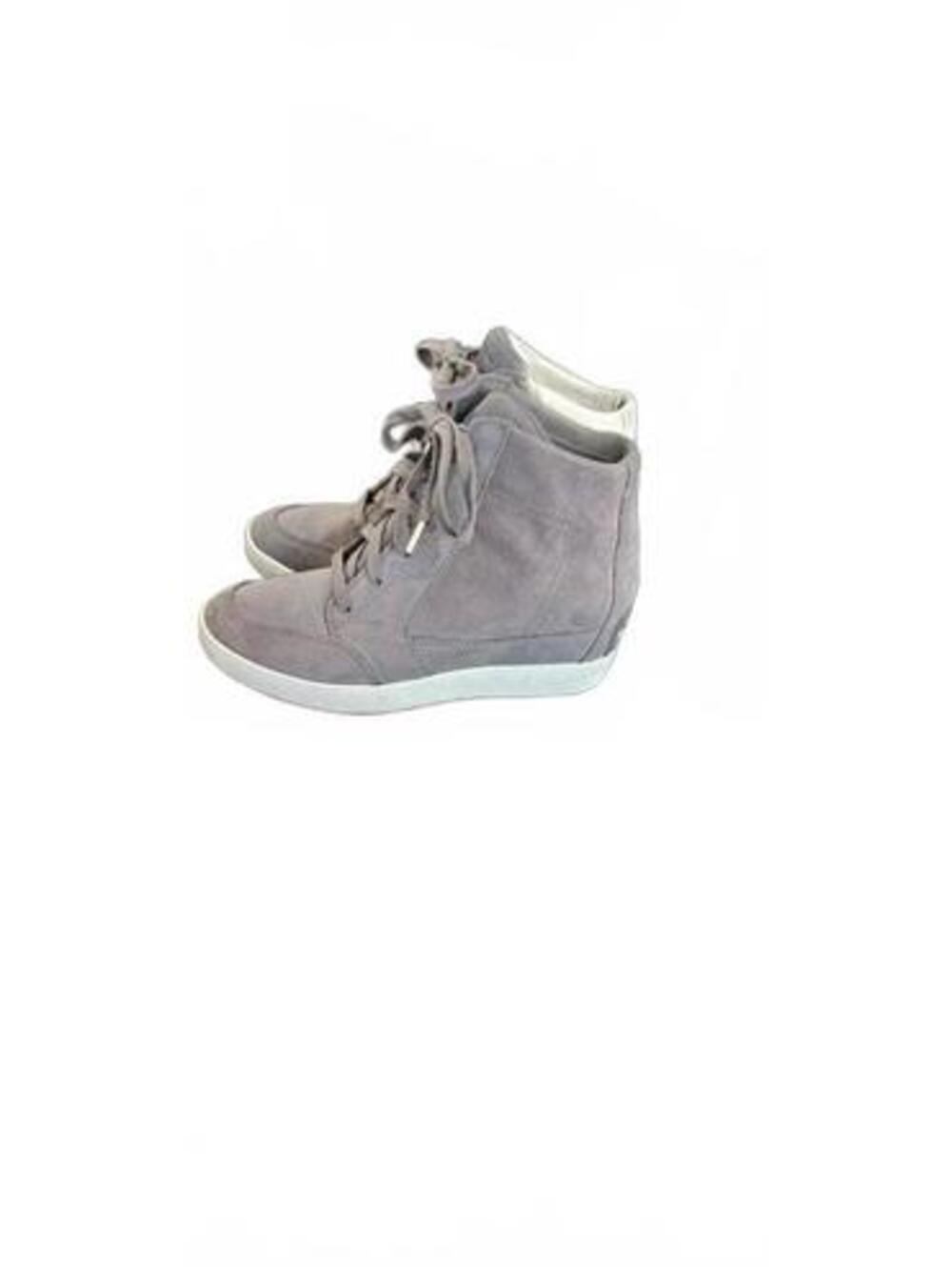 Sorel Out N About Grey Suede High Top Wedge Sneakers Size 9 NL4913-081